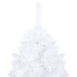 Arbre de Noël artificiel pré éclairé et boules blanc 120 cm PVC