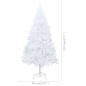 Arbre de Noël artificiel pré éclairé et boules blanc 120 cm PVC