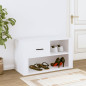 Armoire à chaussures Blanc 80x35x45 cm Bois d ingénierie