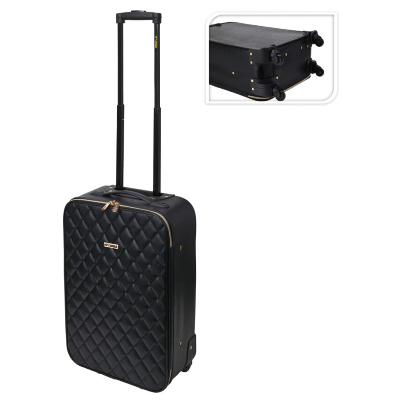 ProWorld Valise design de courtepointe 28 L noir