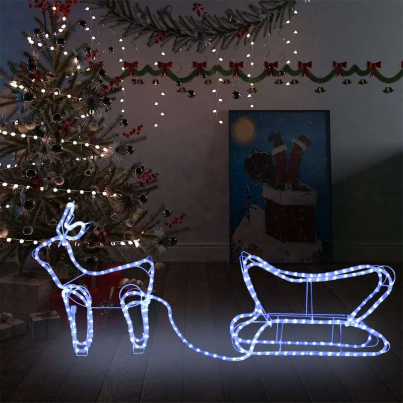 Décoration de Noël d extérieur Renne et traîneau 252 LED