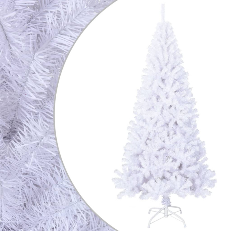 Arbre de Noël artificiel avec branches épaisses blanc 240cm PVC