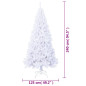 Arbre de Noël artificiel avec branches épaisses blanc 240cm PVC