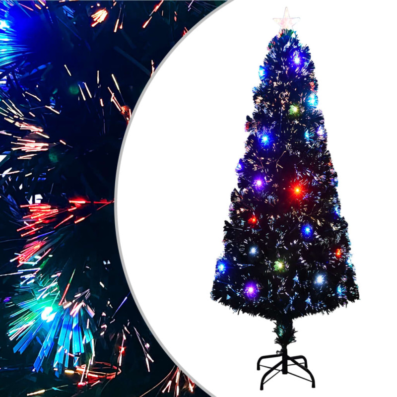 Arbre de Noël pré éclairé avec support 240 cm fibre optique