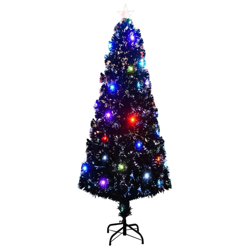 Arbre de Noël pré éclairé avec support 240 cm fibre optique