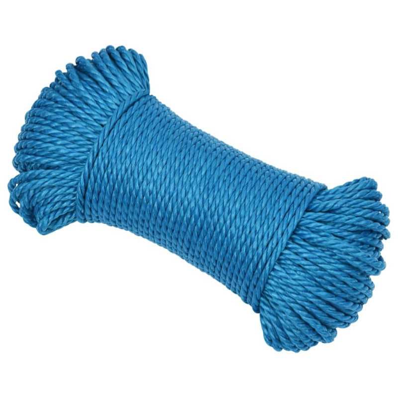 Corde de travail Bleu 6 mm 50 m Polypropylène