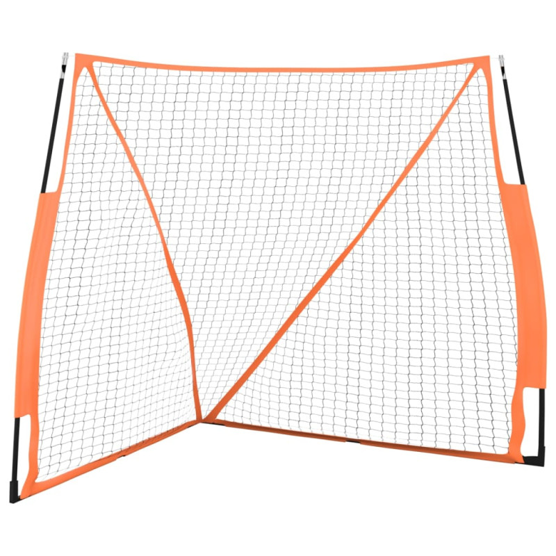 Filet de baseball portable orange et noir 183x182x183 cm