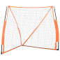 Filet de baseball portable orange et noir 183x182x183 cm