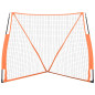 Filet de baseball portable orange et noir 183x182x183 cm