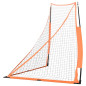 Filet de baseball portable orange et noir 183x182x183 cm