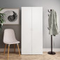 Armoire à chaussures Blanc 80 x 35,5 x 180 cm Bois d ingénierie