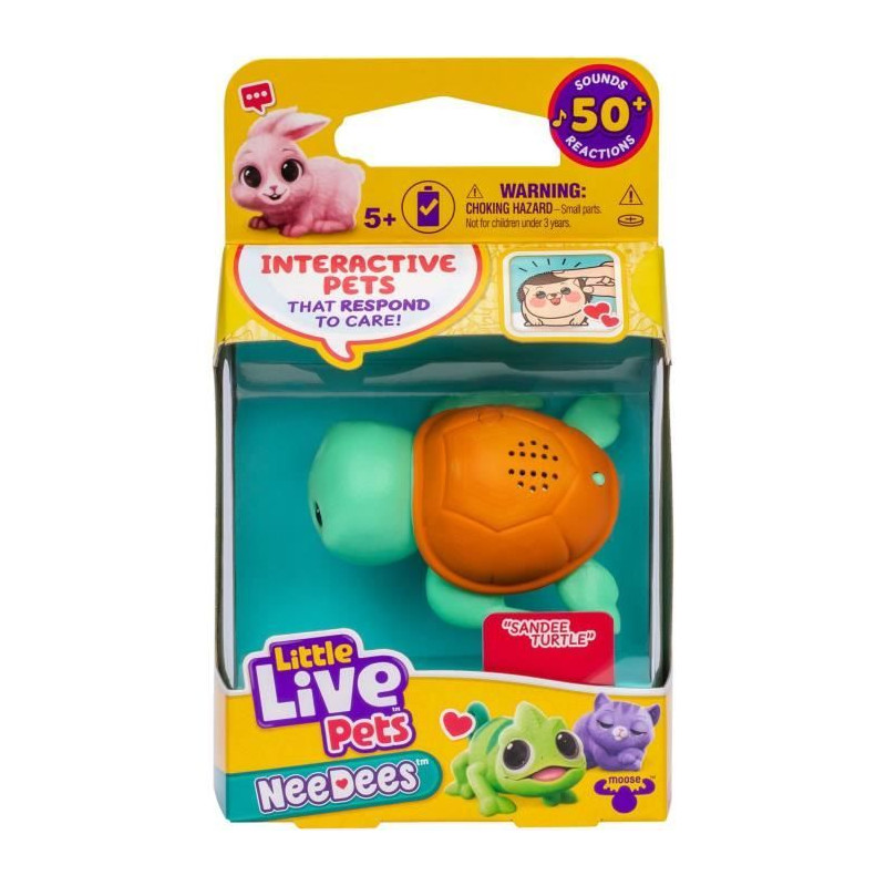 Lil' Needees - MOOSE TOYS - LITTLE LIVE PETS - Animaux interactifs de poche, avec sons et réactions