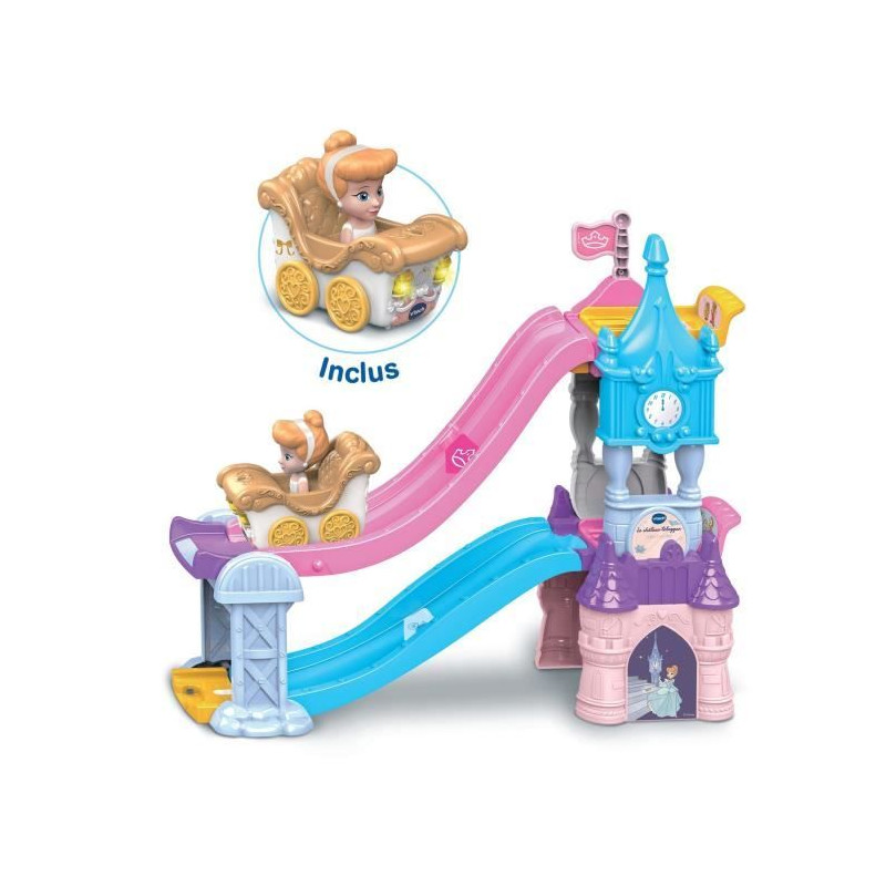 VTECH TUT TUT BOLIDES DISNEY PRINCESSES - CHÂTEAU - TOBOGGAN ENCHANTÉ (+ LE CARROSSE MARIAGE ENCHANTÉ DE CENDRILLON)