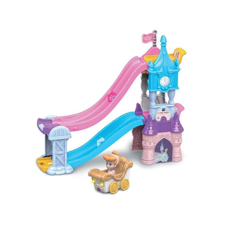 VTECH TUT TUT BOLIDES DISNEY PRINCESSES - CHÂTEAU - TOBOGGAN ENCHANTÉ (+ LE CARROSSE MARIAGE ENCHANTÉ DE CENDRILLON)