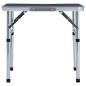 Table pliable de camping Gris Aluminium 60x45 cm