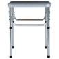 Table pliable de camping Gris Aluminium 60x45 cm