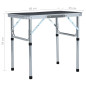 Table pliable de camping Gris Aluminium 60x45 cm