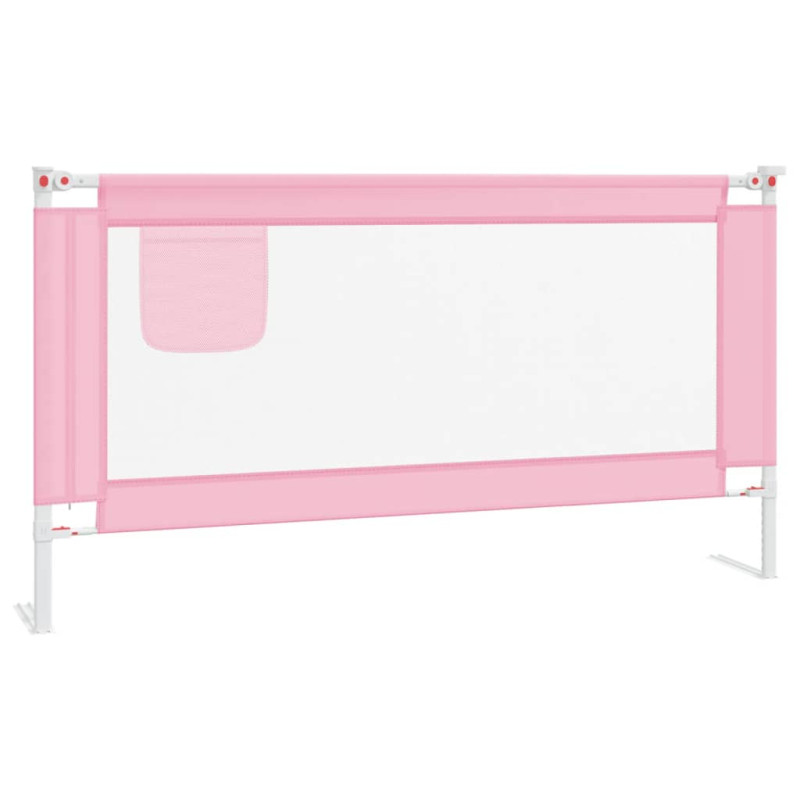 Barrière de sécurité de lit d enfant Rose 160x25 cm Tissu