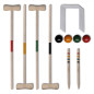 Ensemble de croquet en bois pour 4 joueurs 