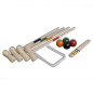 Ensemble de croquet en bois pour 4 joueurs 