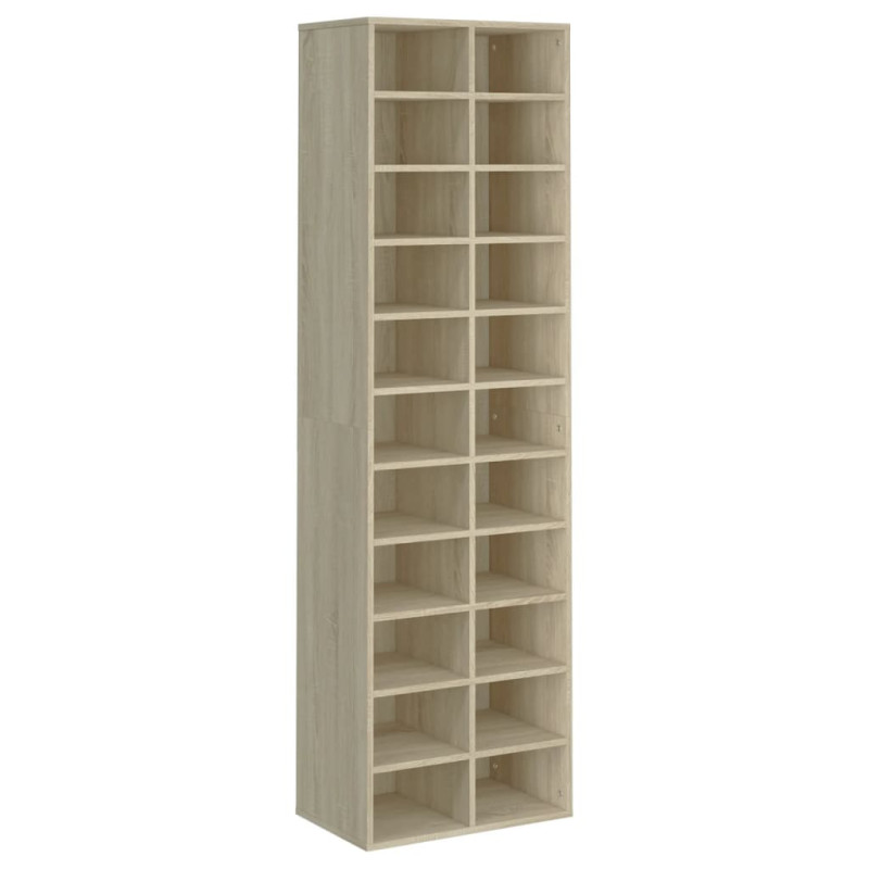 Armoire à chaussures chêne sonoma 54x34x183cm bois d ingénierie