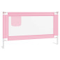 Barrière de sécurité de lit d enfant Rose 140x25 cm Tissu