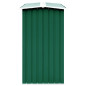 Abri de stockage de bois Acier galvanisé 330x92x153 cm Vert