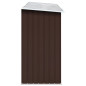 Abri de stockage de bois Acier galvanisé 330x84x152 cm Marron