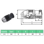 Mandrin de perçage MT2 B18 avec plage de serrage de 16 mm