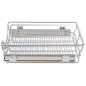 Panier en treillis métallique 2 pcs 500 mm Argenté