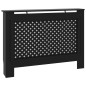 Cache radiateur noir 112x19x81,5 cm MDF