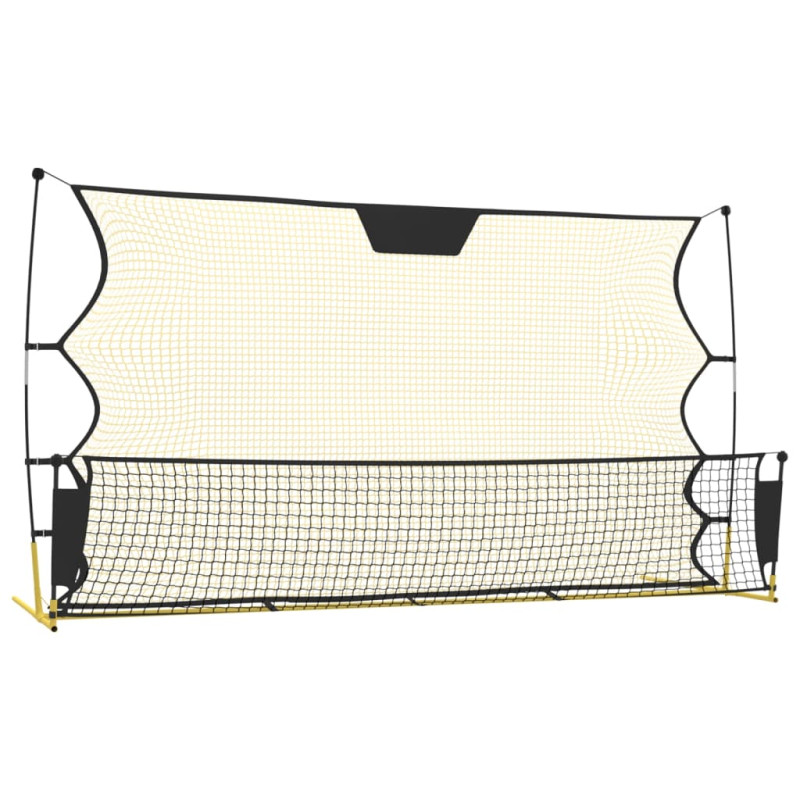 Filet de rebond de football noir jaune 183x85x120 cm polyester