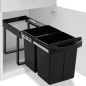 Poubelle amovible de cuisine Fermeture en douceur 48 L