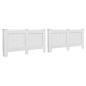 Cache radiateurs 2 pcs Blanc 152x19x81,5 cm MDF