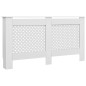 Cache radiateurs 2 pcs Blanc 152x19x81,5 cm MDF