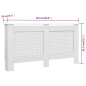 Cache radiateurs 2 pcs Blanc 152x19x81,5 cm MDF