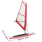 Ensemble de planche SUP gonflable avec voile Rouge et blanc