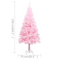 Arbre de Noël artificiel pré éclairé et boules rose 150 cm PVC