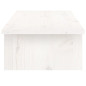 Support de moniteur Blanc 100x27x15 cm Bois de pin solide