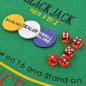 Jeu de Poker Blackjack mixte avec 600 jetons Laser Aluminium