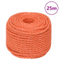 Corde de travail Orange 10 mm 25 m Polypropylène