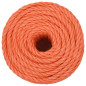 Corde de travail Orange 10 mm 25 m Polypropylène