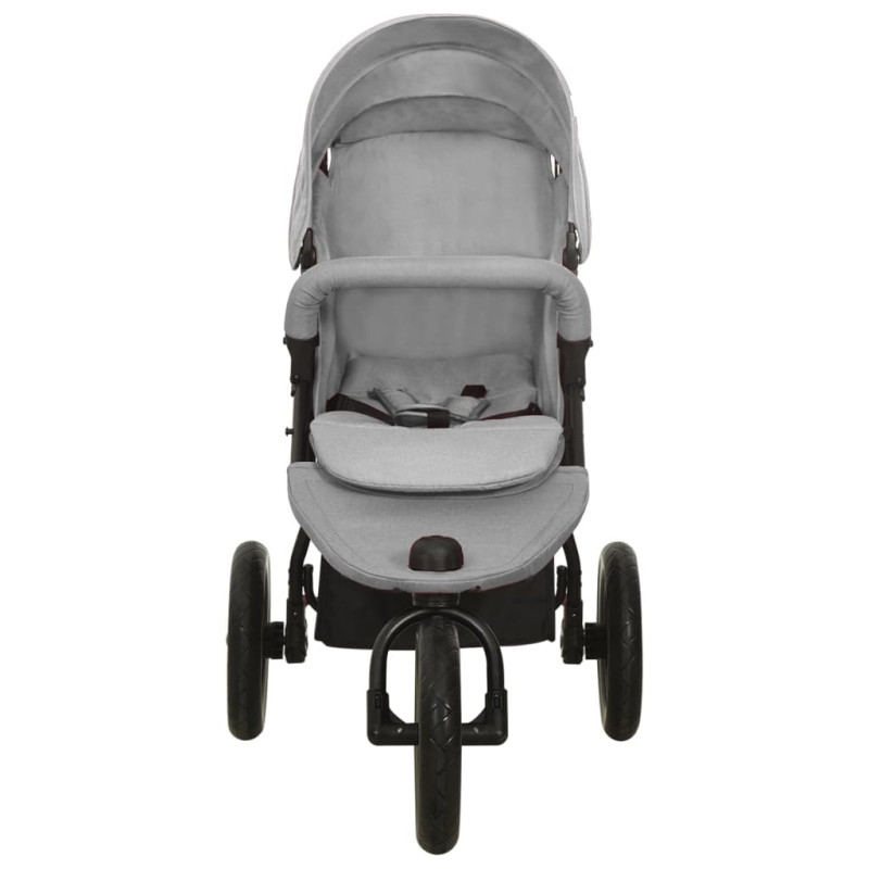 Poussette pour bébé Gris clair Acier