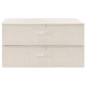 Boîtes de rangement 2 pcs Tissu 70x40x18 cm Crème