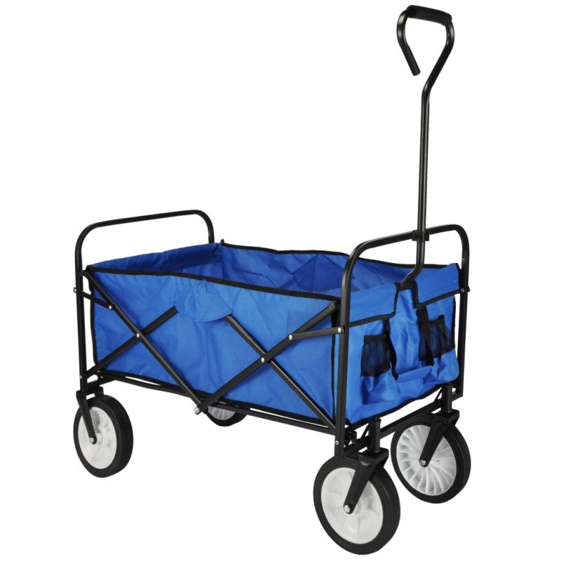 HI Chariot pliable Bleu 53,5x83x27 cm