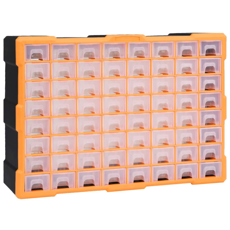 Organisateur multi tiroirs avec 64 tiroirs 52x16x37,5 cm