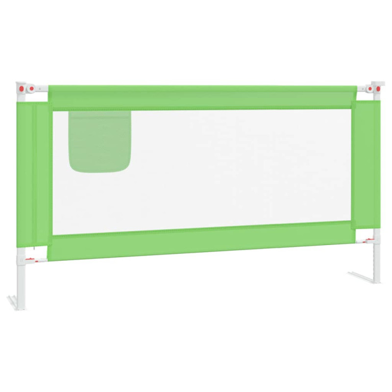 Barrière de sécurité de lit d enfant Vert 160x25 cm Tissu