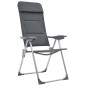 Chaise de camping lot de 2 Gris 58x69x111 cm Aluminium