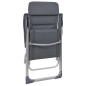 Chaise de camping lot de 2 Gris 58x69x111 cm Aluminium