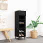 Armoire à chaussures Noir 30x35x105 cm Bois d ingénierie